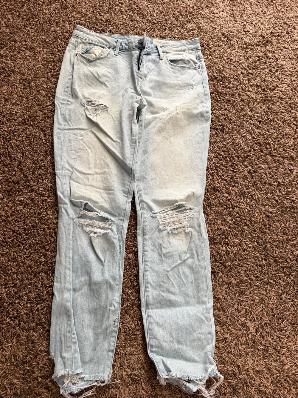 Treasure & Bond Light Blue Distressed Boyfriend Jeans